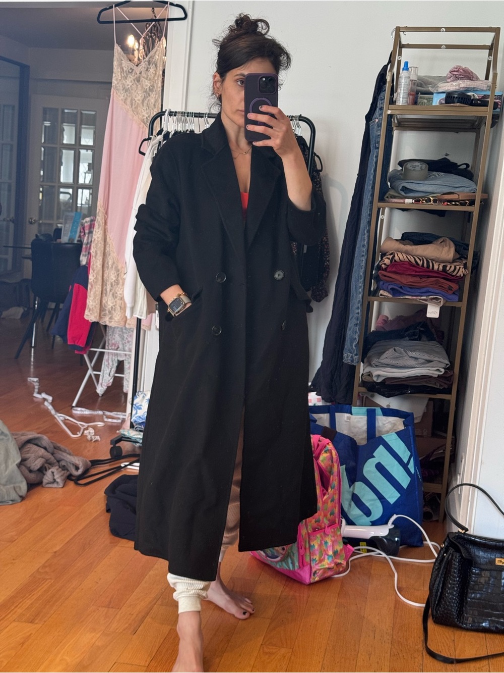 Zara feels like cashmere lightweight oversized peacoat